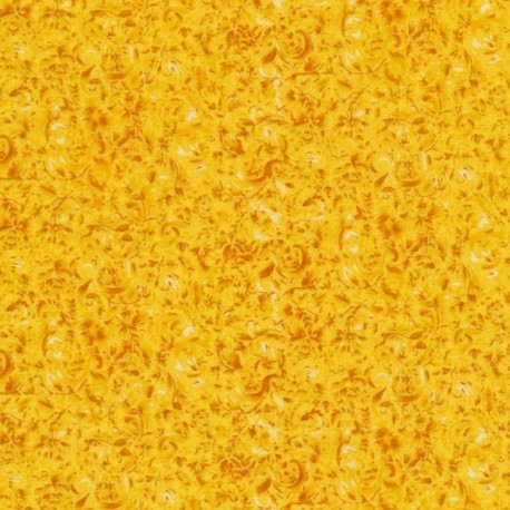 Tissu patchwork faux-uni focus jaune 42802 