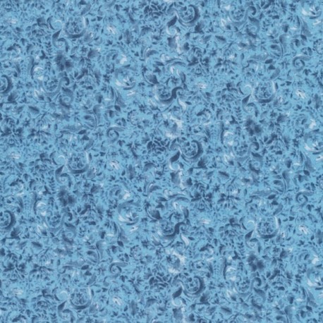Tissu patchwork faux-uni focus bleu azur 42834