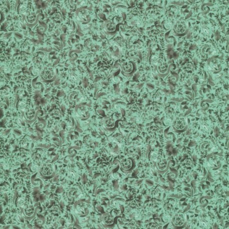 Tissu patchwork faux-uni focus bleu vert 42822