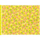 Tissu patchwork fleuris fond rose - 15581