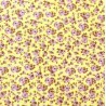 Tissu patchwork fleuris sur fond jaune pâle - 15595