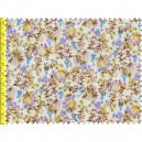 Tissu patchwork fleuris fond bleu ciel - 15605