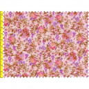 Tissu patchwork fleuris fond parme  - 15606