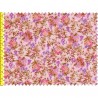 Tissu patchwork fleuris fond parme  - 15606