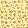 Tissu patchwork fleuris fond saumon clair - 15618