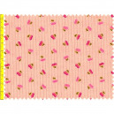 Tissu patchwork fruits fond rose - 15620