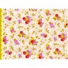 Tissu patchwork fleurs et fruits fond clair - 15625