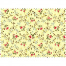 Tissu patchwork fleuris jaune clair - 13658