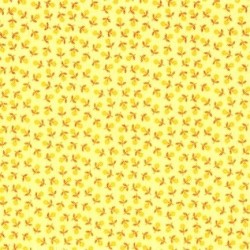 Tissu patchwork fleuris jaune - 13669
