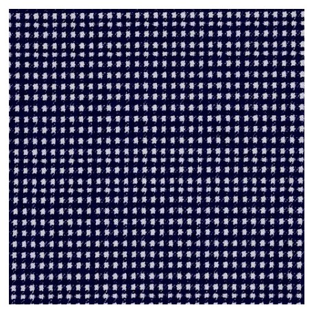 Tissu patchwork à carreaux blancs sur fond bleu marine - 13679