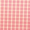 Tissu patchwork à carreaux rose et blanc - 13695