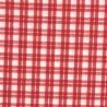 Tissu patchwork à carreaux rouge et blanc - 13696
