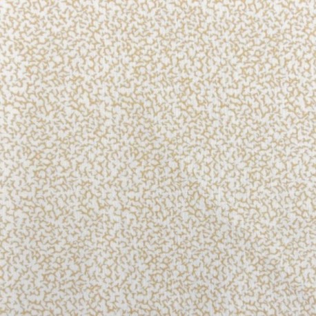 Tissu patchwork motifs coraux beiges sur fond blanc-18645