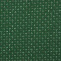 13685-fond vert foncé, petits cercles roses et trèfles blancs