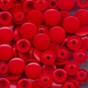 Pressions plastiques ronds rouge T5 12.4mm pour pince KAM 