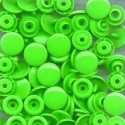 Pressions plastiques ronds vert fluo T5 12.4mm pour pince KAM 