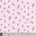 Tissu patchwork fleuris sur fond rose pâle  - 18004