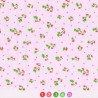 Tissu patchwork fleuris sur fond rose pâle  - 18004