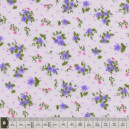 Tissu patchwork fleuris sur fond parme  - 18009