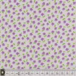 Tissu patchwork fleuris sur fond clair  - 18013