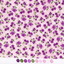 Tissu patchwork fleuris sur fond rose  - 18021