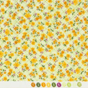 Tissu patchwork fleuris sur fond vert clair  - 18022