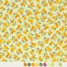 Tissu patchwork fleuris sur fond vert clair  - 18022