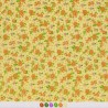 Tissu patchwork fleuris sur fond jaune  - 18036