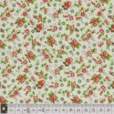 Tissu patchwork fleuris sur fond écru  - 18038