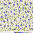 Tissu patchwork fleuris sur fond écru  - 18045