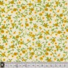 Tissu patchwork fleuris sur fond écru  - 18046