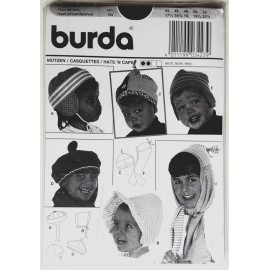 burda 3423 -  bonnets pour bébé