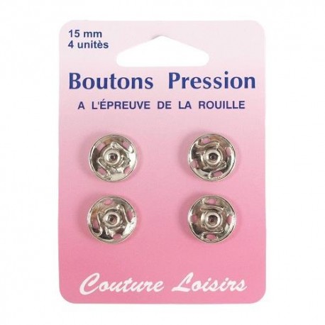 Boutons pression - Boutons pression - 15 mm - Couture loisirs