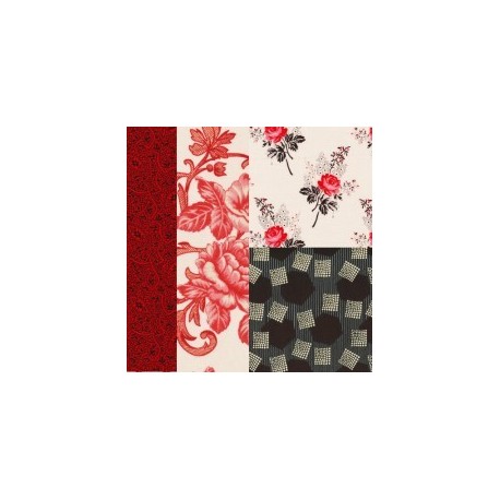 Lady in red - Tissus patchwork