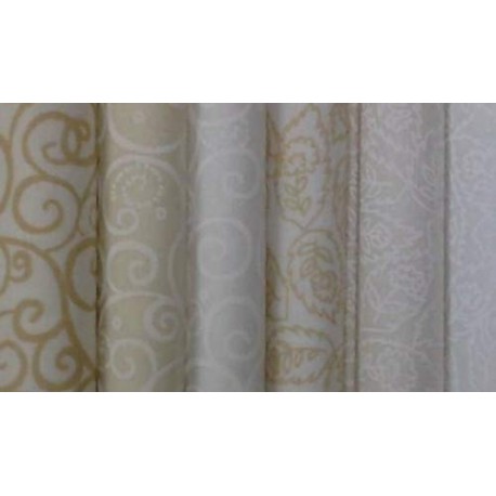 Tissus patchwork blancs et écrus - Tissu pas cher